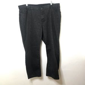 Catherine’s Petite Damask Black Pants